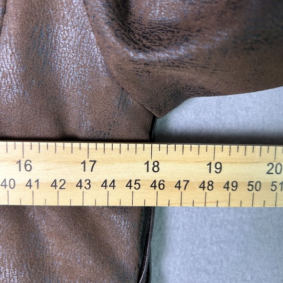 Reba McEntire Leather Jacket Womens Small Brown Western Country Vegan Studded - Picture 10 of 11